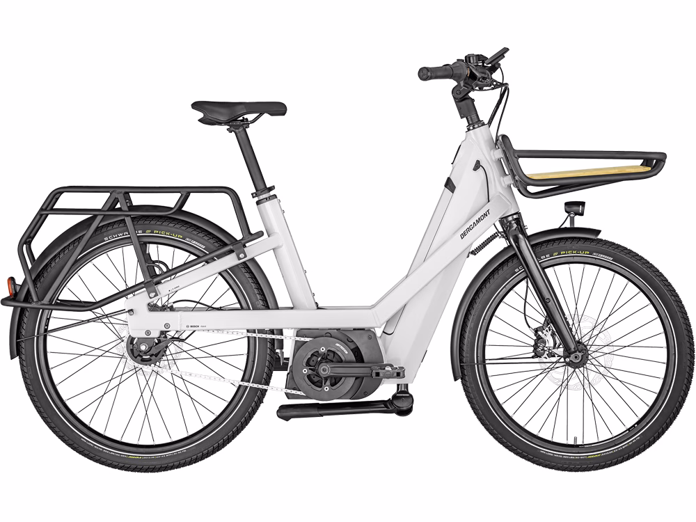 Bergamont E-Cargoville Bakery Expert | E-Lastenrad | 26" | 500Wh Bosch | glanzweiß Größe: 50 cm