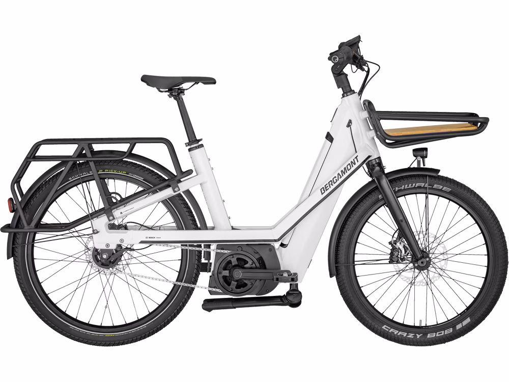 Bergamont E-Cargoville Bakery Expert | E-Lastenrad | 26" | 500Wh Bosch | weiß Größe: 50 cm