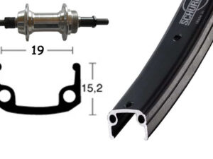 Bike Parts Hinterrad 28x1.75 Schraubzahnkranz 6/7 für Starr 36 Loch Alu-Sport (schwarz / silber)