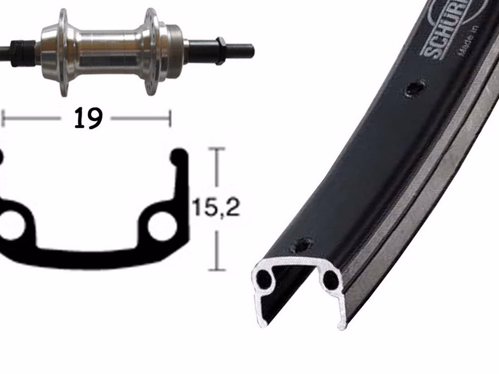 Bike Parts Hinterrad 28x1.75 Schraubzahnkranz 6/7 für Starr 36 Loch Alu-Sport (schwarz / silber)