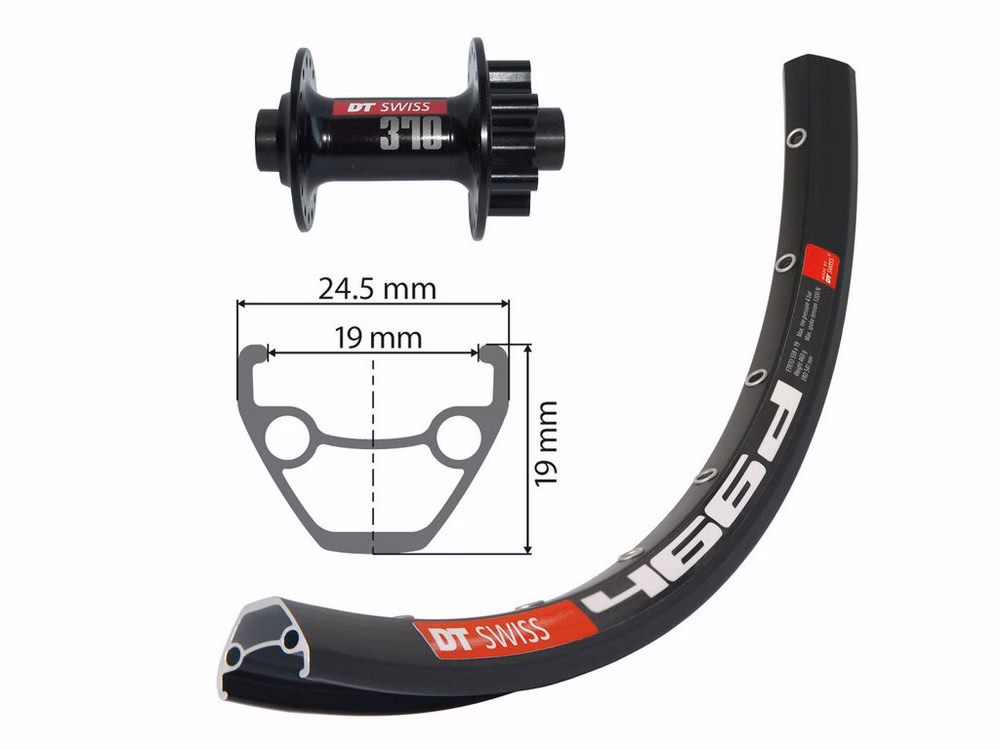 Bike Parts Vorderlaufrad (26" | 1.9" DT | 6-Loch | TA15)