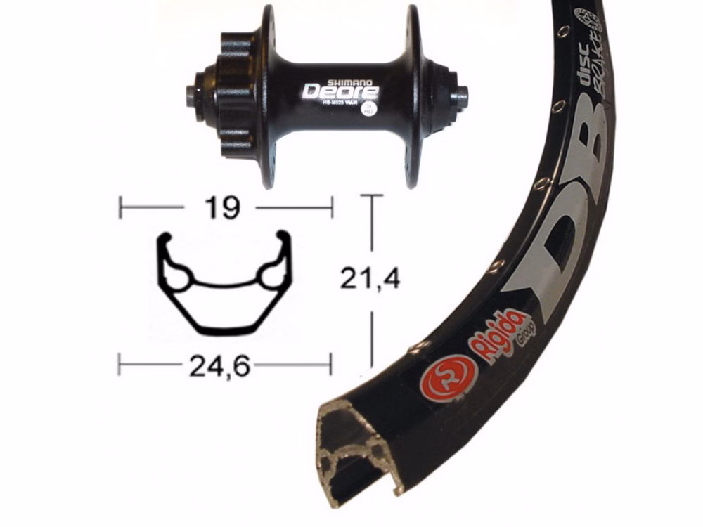 Bike Parts Vorderlaufrad (28" | Deore Disc | 6 Loch | SSP | 36 Loch | ZAC 2000)