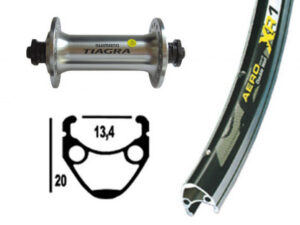 Bike Parts Vorderrad 13-622 Tiagra SSP 32 Loch Exal XR-1 ohne Ösen DD (schwarz / silber)