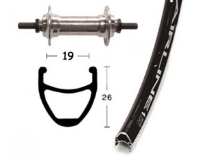 Bike Parts Vorderrad 28x1.75 Alu Starr 36 Loch Airline 1 (schwarz / silber)