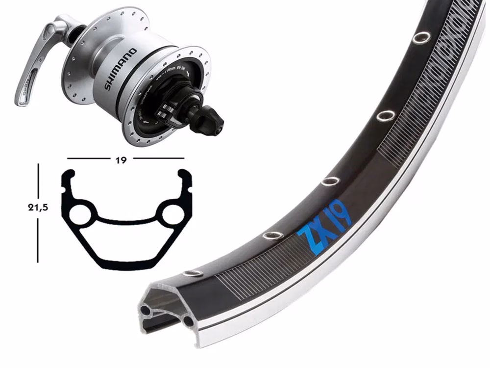 BikeParts Vorderrrad Exal ZX 19 (28" | DH3N72AL | IS-6)