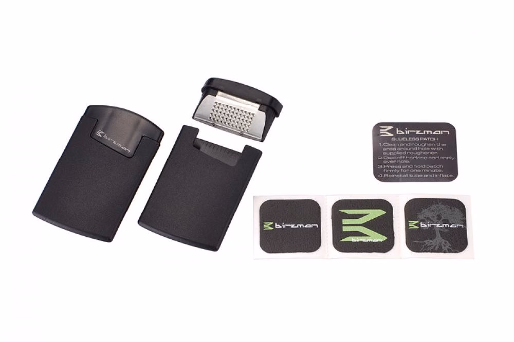 Birzman Feextube Flickset Schwarz - 20 g leichtes Reparatur-Set mit selbstklebenden Flicken
