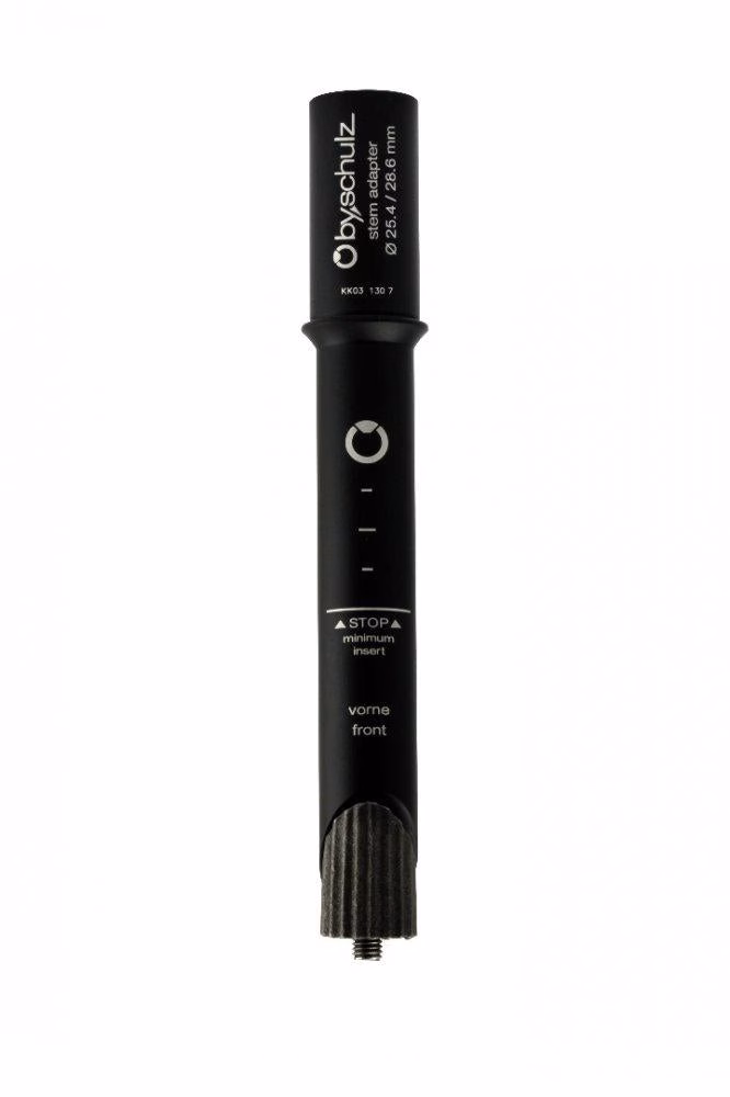 by,schulz Vorbau A-Head Adapter 1 1/8 Zoll 60/70 mm schwarz - optimale Lenkeranpassung