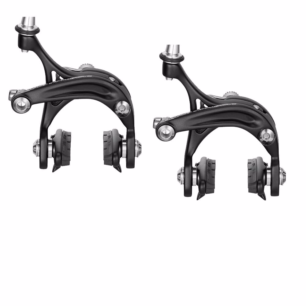 Campagnolo Centaur Dual Pivot Bremsensatz - schwarz Aluminium höhenverstellbare Bremsschuhe (42-52 mm) kompatibel mit Reifen bis 28 mm