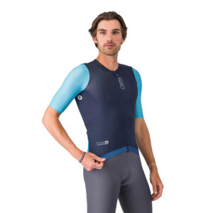 Castelli Corretto Jersey Fahrradtrikot Herren S belgian blue/blue fiamma-white