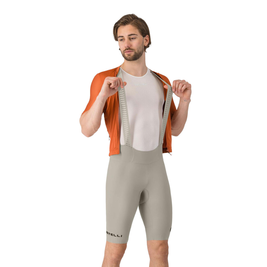 Castelli Espresso 2 Bibshort Kurze Trägerhose Herren XL silver moon