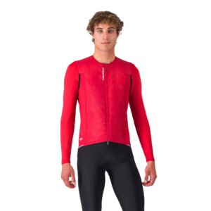 Castelli FLY VEST Leichte Radweste mit Wind- & Wasserschutz S rich red