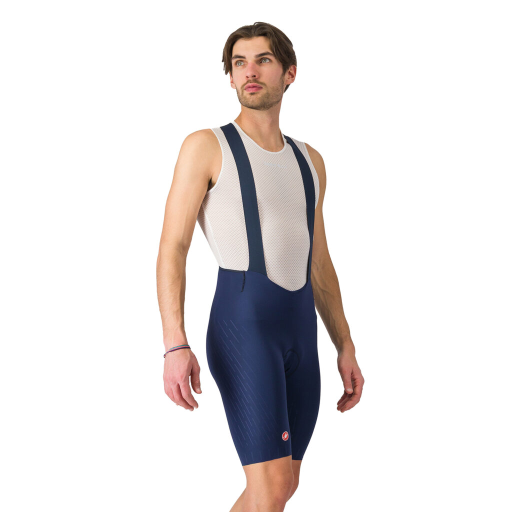 Castelli Free Aero Race S Bibshort Kurze Herren Trägerhose mit Polster S belgian blue