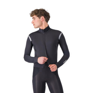Castelli Perfetto Ros 3 Jacket Wasserabweisende Herren Radjacke L light black/silver reflex