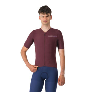 Castelli Premio Evo Jersey Aerodynamisches Herren Rennrad Trikot M deep bordeaux