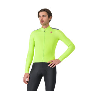 Castelli Puro 4 Jersey Langarmtrikot für Frühling & Herbst M electric lime