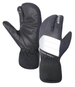 CHIBA Alaska Pro - wasserdichte Radhandschuhe Lobster-Stil, schwarz, Größe M