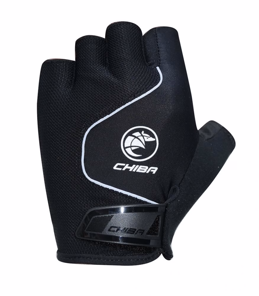 CHIBA Cool Air - Radhandschuhe kurz, schwarz, Größe M, atmungsaktiv, Gelpolsterung