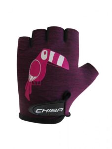 CHIBA Cool Kids - Kinder Fahrradhandschuhe S violett, Griptec-Innenhand, atmungsaktiv