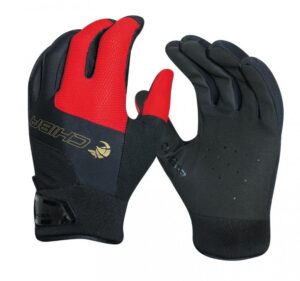 Chiba Handschuhe Viper lang schwarz rot Gr L/9