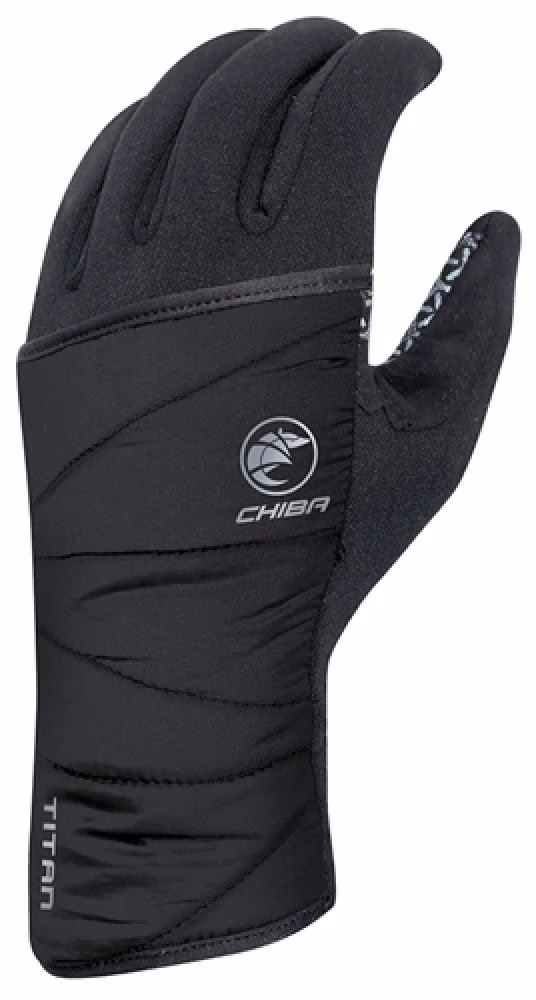 CHIBA Polarfleece Titan - Radhandschuhe schwarz, M, winddicht mit Primaloft & Touchfinger