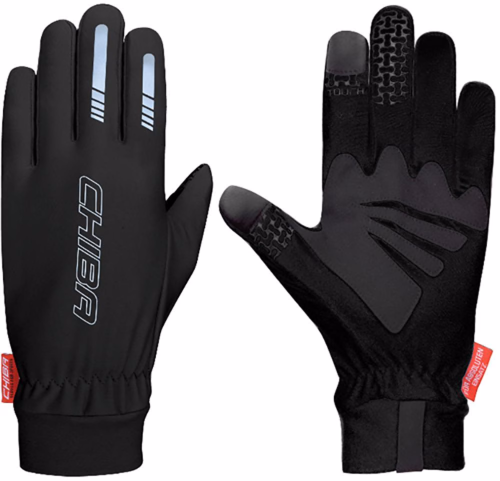 CHIBA Thermofleece - Radhandschuhe schwarz XL, atmungsaktiv mit Touchfinger