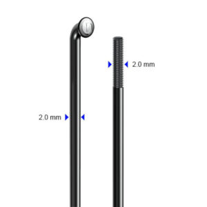 cnSpoke Speiche STD14C 260mm Ø2,0mm 95° schwarz 100 Stück Edelstahl ohne Nippel