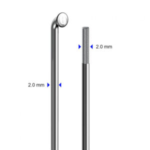 cnSpoke Speiche STD14C 278mm Ø2,0mm 95° silber 100 Stück Edelstahl ohne Nippel