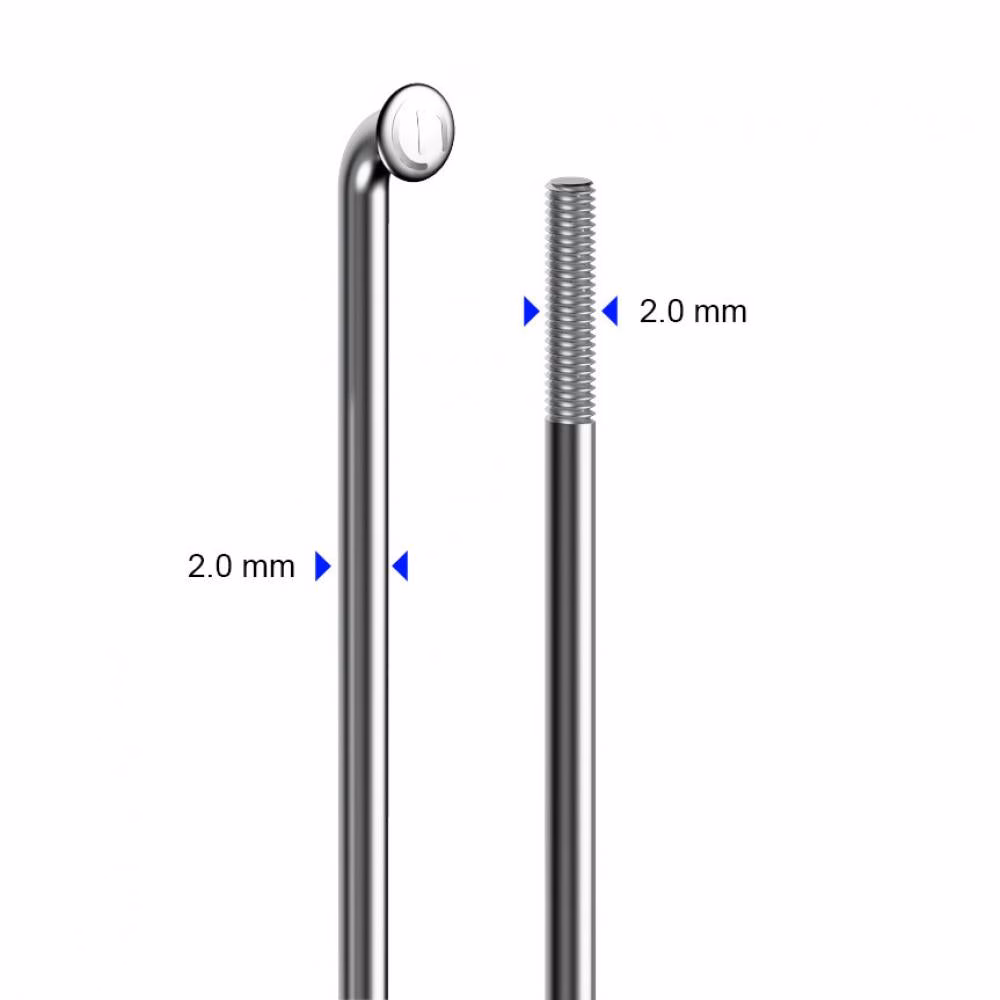 cnSpoke Speiche STD14C 290mm Ø2,0mm 95° silber 100 Stück Edelstahl ohne Nippel