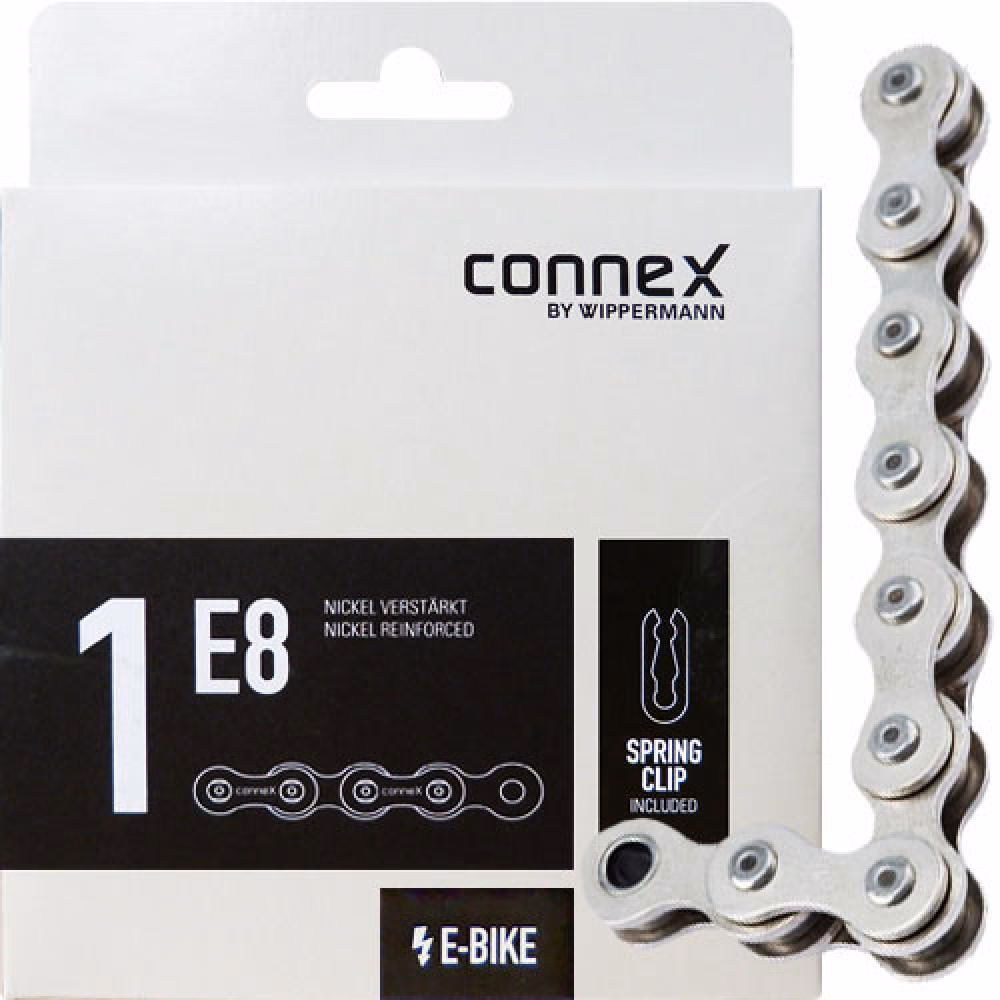 ConneX 1E8 1s Kette E-Bike 136 Glieder silber - langlebige E-Bike-Kette