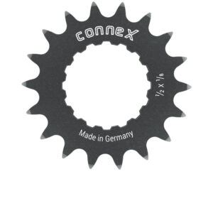 Connex E-Bike Ritzel 18 Zähne verstärkt, passend für 1/2x1/8 Ketten, ideal für Bosch Active/Performance Motoren, langlebig, optimale Kraftübertragung