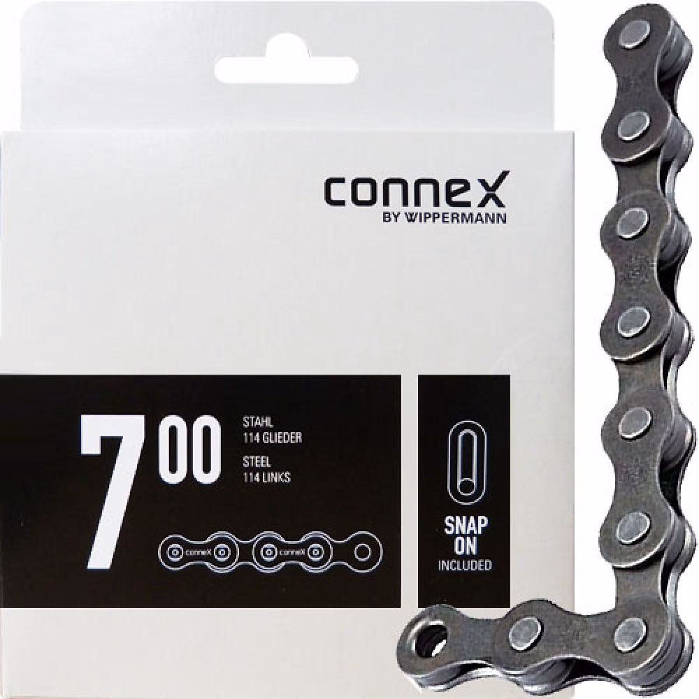 Connex Kette 700 1-fach, Stahl 114 Glieder, schwarz