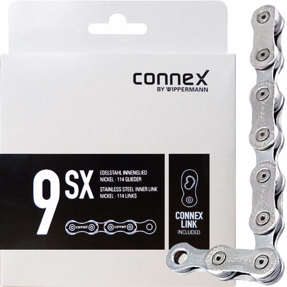 Connex Wippermann Kette 9SX 1/2"x11/128" 114 Glieder 6,6mm 9-fach