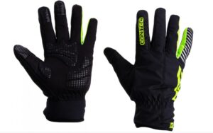 CONTEC Winterhandschuh Dense Waterproof, Größe S, schwarz/neogrün, wasserdicht, Hipora-Membran, Grip-Silikon, Reflexprint, Neoprenwärmer, waschbar