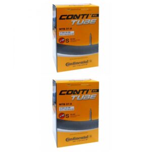 CONTINENTAL 2er-Set Fahrradschlauch MTB 27,5 Zoll 1,75-2,40 SV 42 mm Ventil hochwertiger Butyl-Schlauch für optimalen Pannenschutz und lange Haltbarkeit