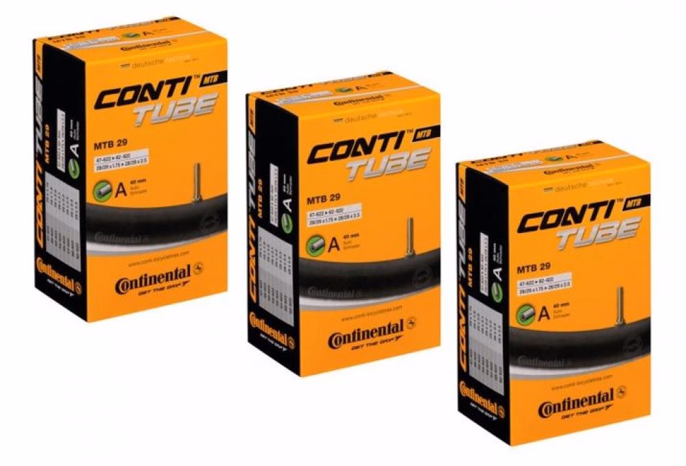 Continental 3x MTB Fahrradschlauch 28/29 Zoll - 47/62-622, Autoventil 40 mm