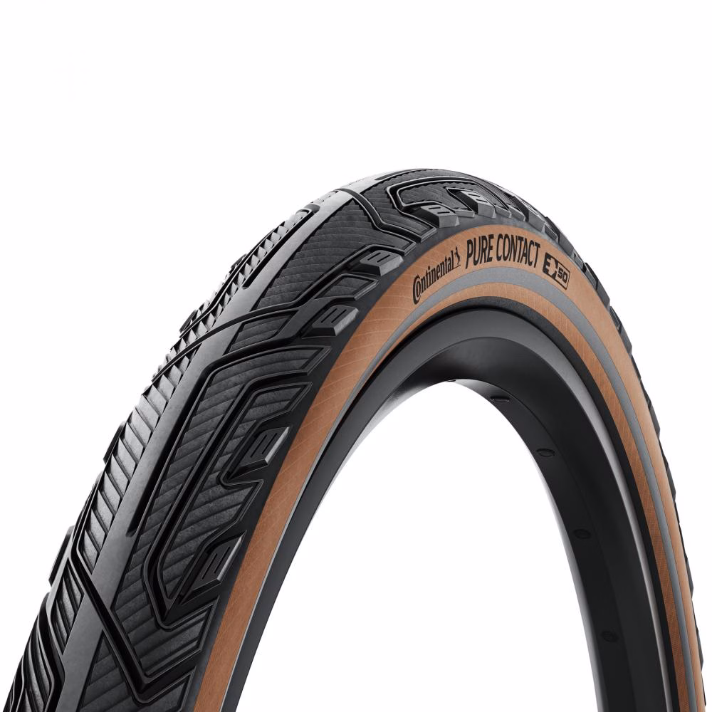 Continental 47-622 Pure CONTACT Faltreifen E-50 Vectran Schwarz/Coffee-Reflex - Pannenschutz & Nachhaltigkeit