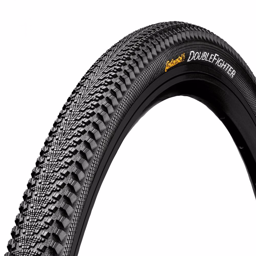 Continental Double Fighter III Reifen 24x1.75 Zoll 47-507 - Drahtreifen - schneller Mittelsteg - griffige Seitenstollen - schwarz/schwarz