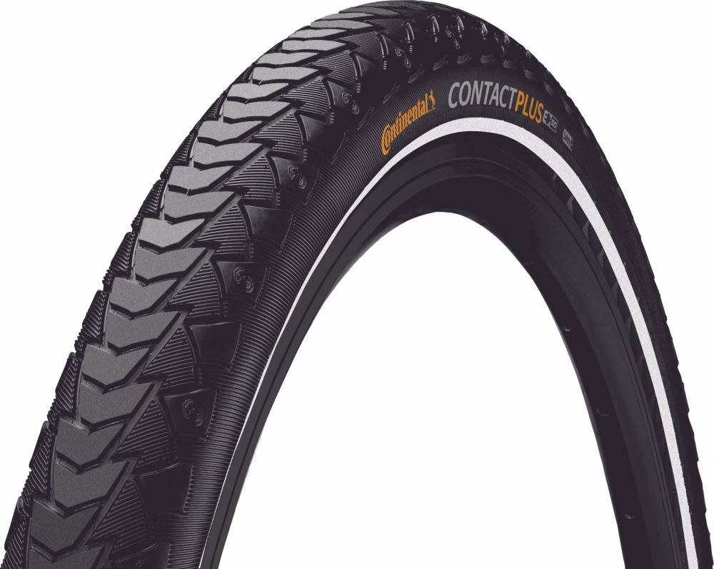 Continental Reifen Contact Plus 28x1.60 Zoll 42-622 schwarz Reflex E-50 Draht