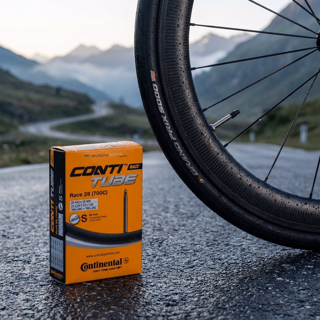 Continental Rennradschlauch Race 28" (700x20C-25C) mit 80 mm Sclaverandventil, passend für 20-25 mm Reifenbreite, ETRTO 622-630 | 28 x 3/4 bis 28 x 1,00"