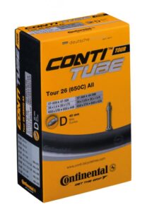Continental Tour 26 Fahrradschlauch 26x1.125-1.75" 37/47-559/597 mit Dunlop-Ventil 40mm, robust und langlebig, ideal für City- und Trekkingräder