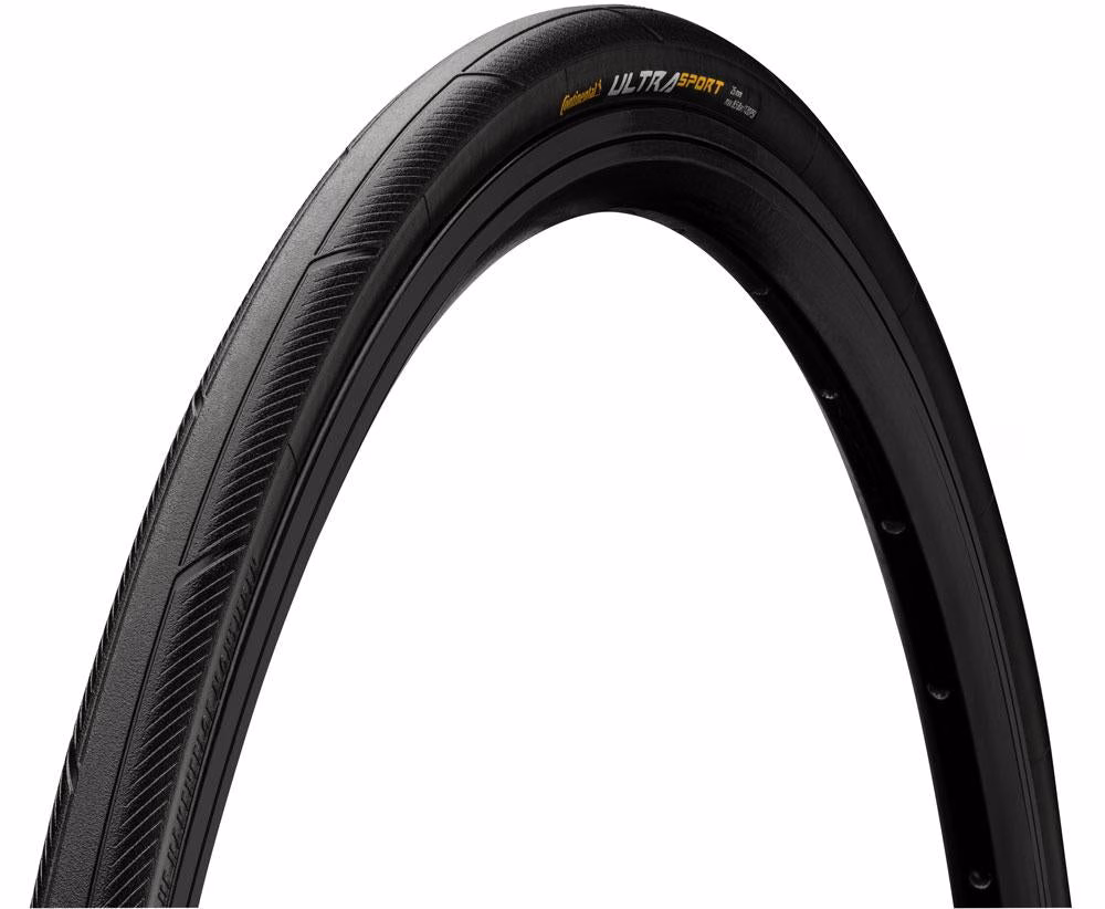 Continental Ultra Sport III 28-622, Rennradreifen, faltbar, PureGrip Compound, 3/180 TPI, geeignet für E-Bikes bis 25 km/h, schwarz