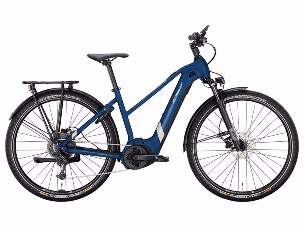 Conway Cairon T 2.0 625 Mid | Trekking E-Bike | 28" | 625Wh | Bosch | blue metallic / desert matt Größe: 50 cm