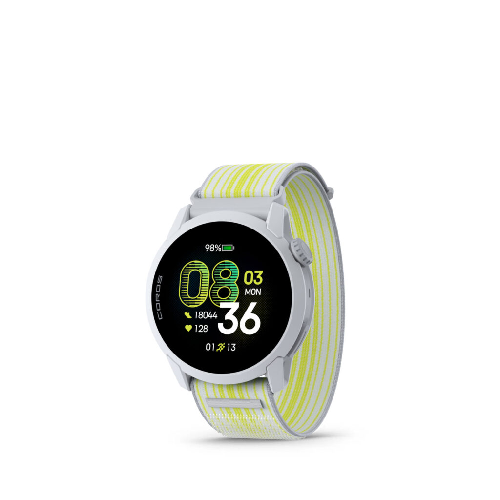 COROS PACE 4 GPS-Sportuhr mit Nylon-Armband Trainingsuhr für Ausdauer- und Multisport-Aktivitäten white