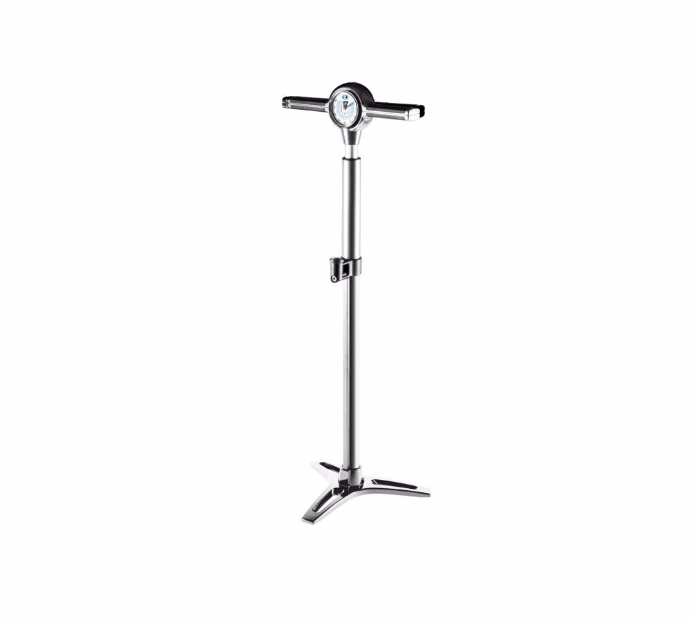 Crankbrothers Klic Standpumpe analoges Manometer silber