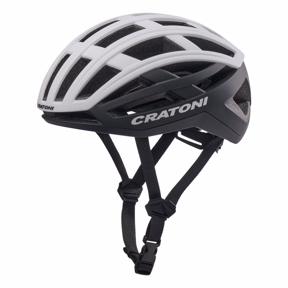 Cratoni Fahrradhelm C-Airlite weiß-schwarz matt,Gr.S/M (52-56 cm)