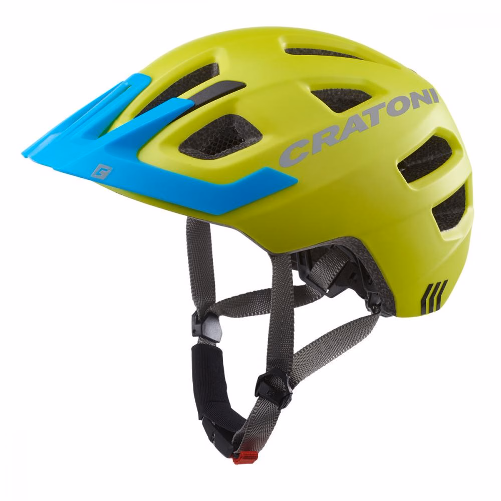 Cratoni Kinderhelm Maxster Pro Kid S/M 51 bis 56cm lime blau matt