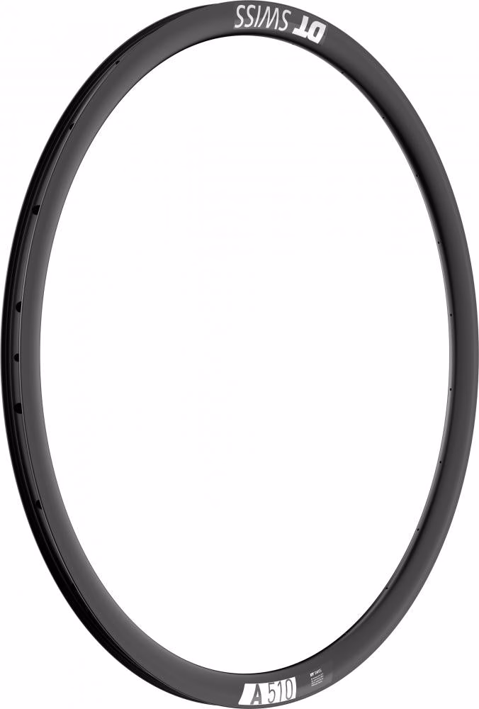 DT Swiss Felge A 510 Disc 28"/700C 28 Loch Schwarz - aerodynamische Road-Felge