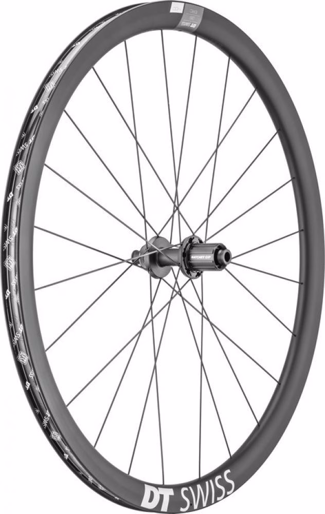 DT Swiss Laufrad ERC 1400 DICUT Disc 584 x 35 mm Schwarz - aerodynamisches Endurance-Carbonrad