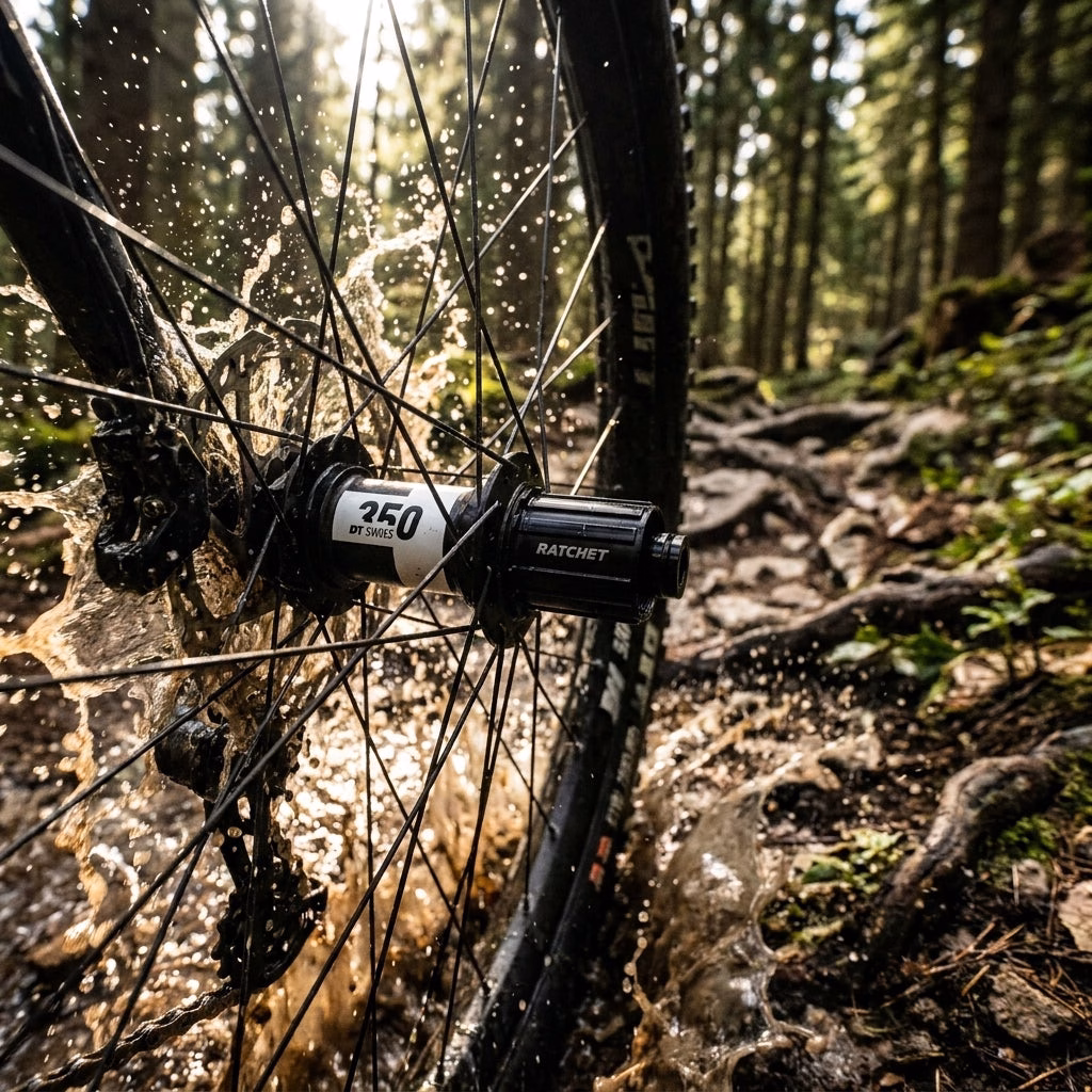 DT Swiss Nabe MTB HR 350 Classic 32 Loch Schwarz - zuverlässige Boost-Hinterradnabe