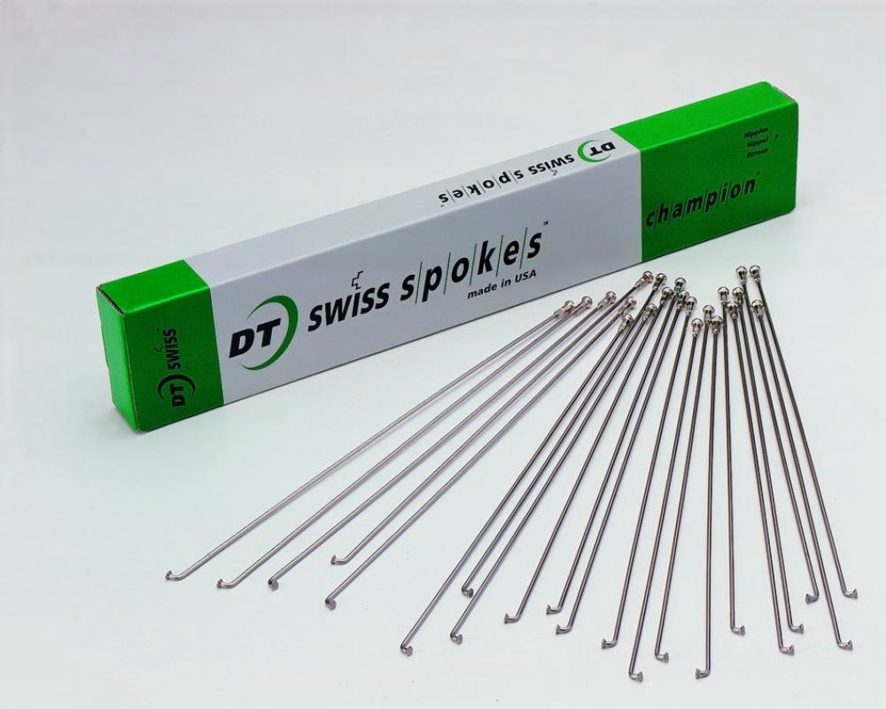 DT Swiss Speiche Champion 1,8 VE100 304 mm silber - robuste Laufrad-Speiche für Rennrad & MTB